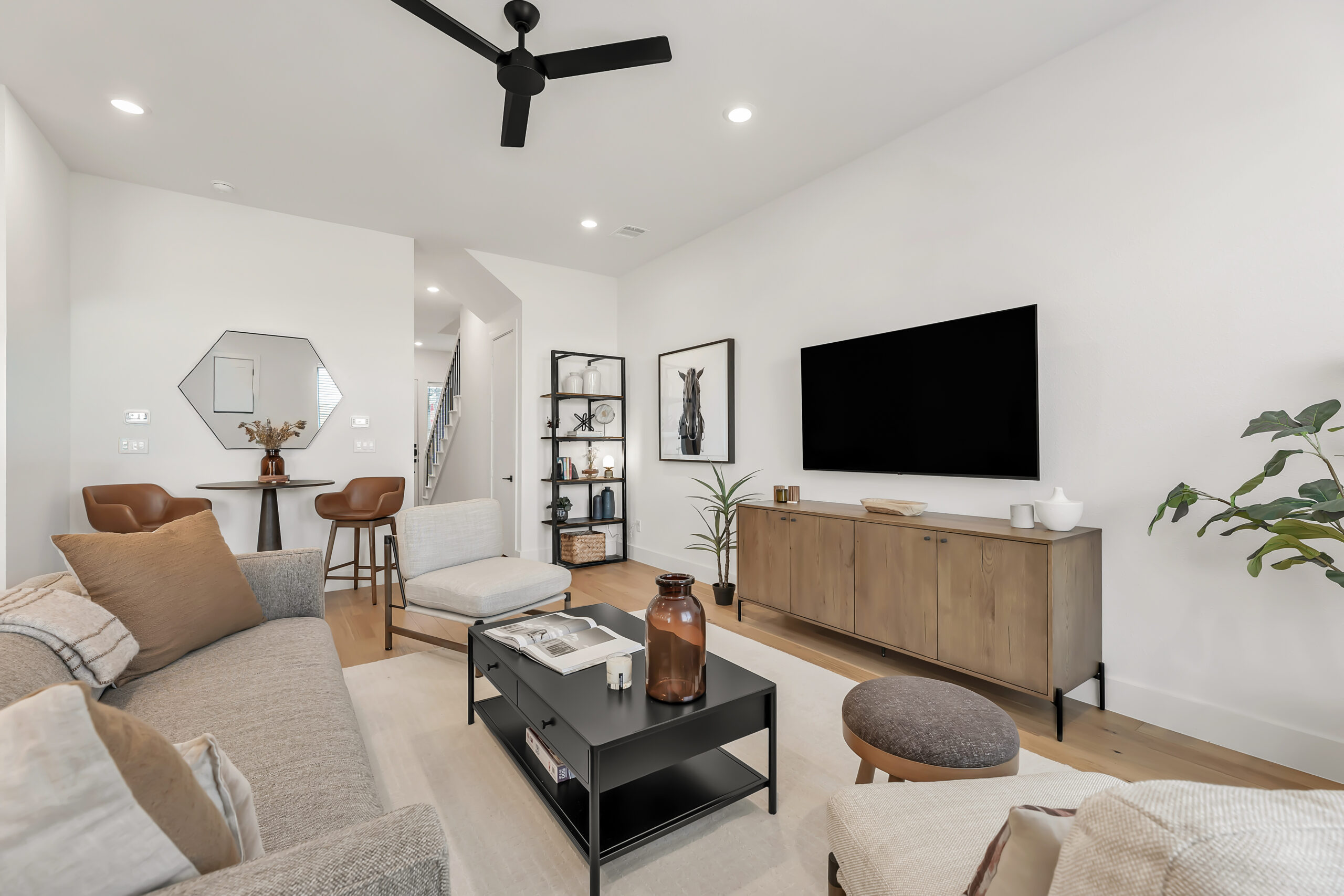 Living and dining space at The Urban model home