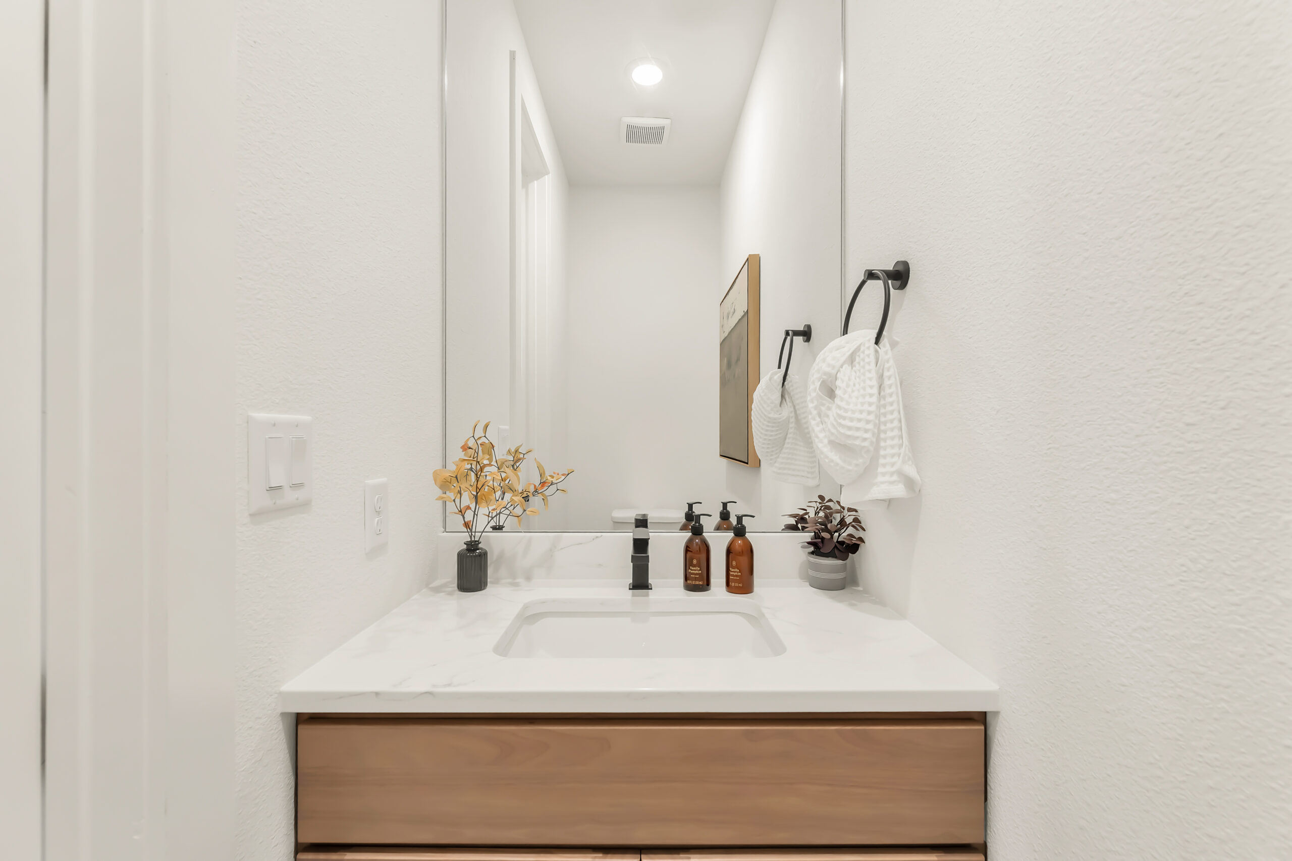 Upstairs hallway and laundry room entrance